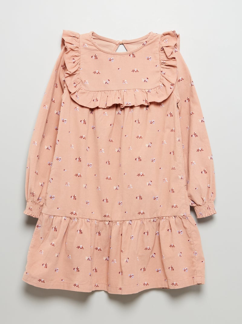 Vestido de terciopelo ROSA - Kiabi