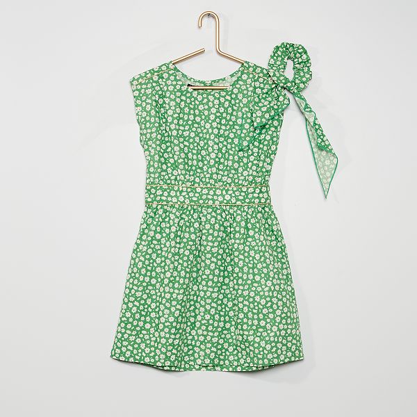 Vestido de tirantes + coletero Niña 3-12 años - VERDE - Kiabi - 12,00€