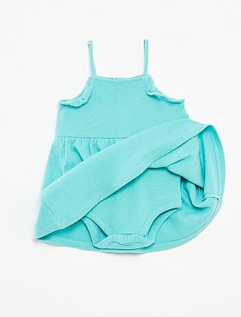 Vestido de tirantes con body incluido