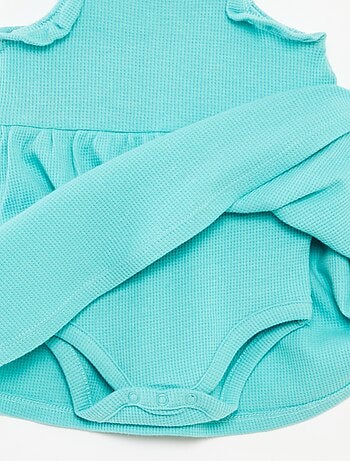 Vestido de tirantes con body incluido