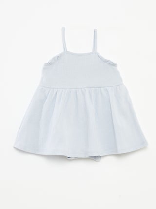 Vestido de tirantes con body incluido