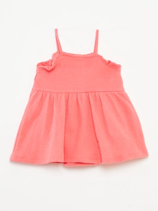 Vestido de tirantes con body incluido