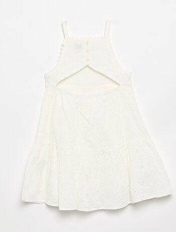 Vestido de tirantes con bordados ingleses
