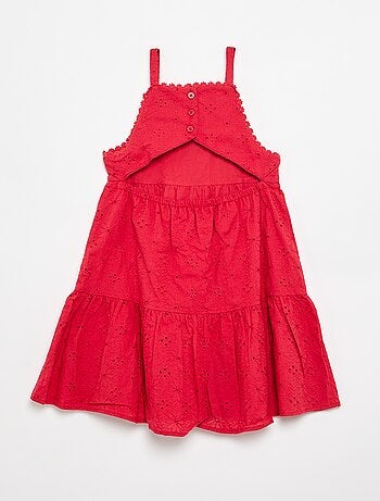 Vestido de tirantes con bordados ingleses