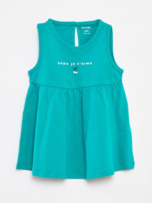 Vestido de tirantes con estampado - Kiabi