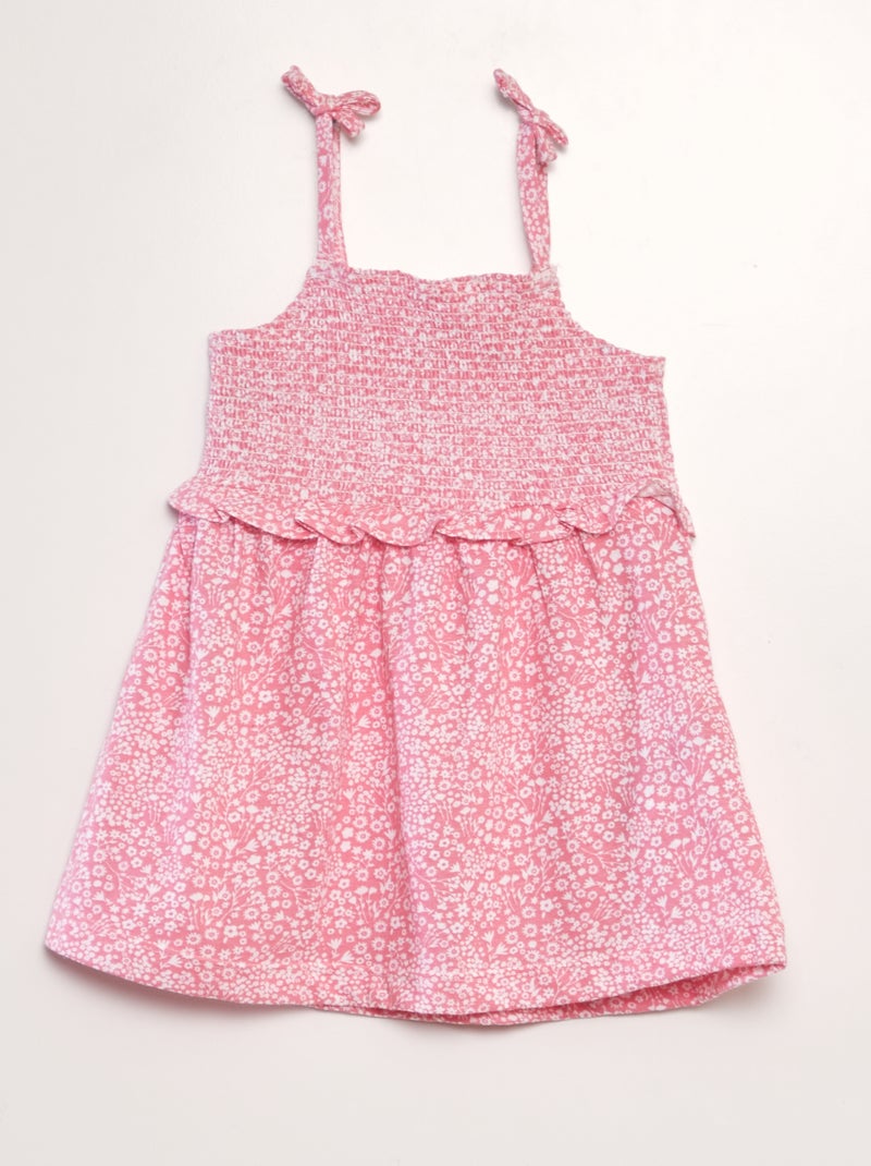 Vestido de tirantes con volantes en el bajo ROSA - Kiabi