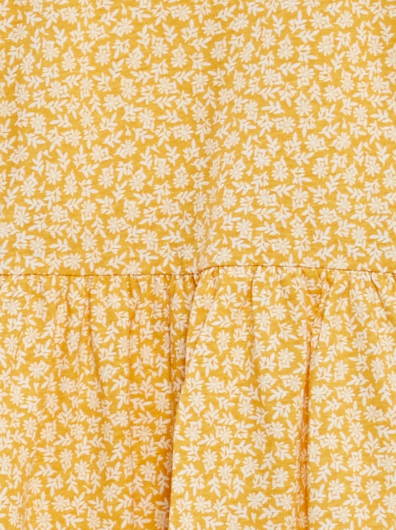 Vestido de tirantes con volantes y estampado AMARILLO - Kiabi