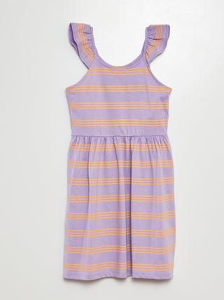 Vestido de tirantes con volantes y estampado