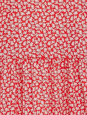 Vestido de tirantes con volantes y estampado