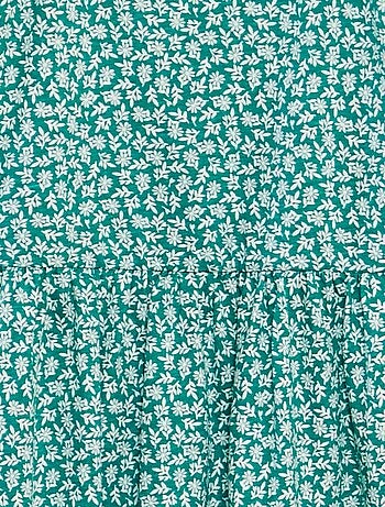 Vestido de tirantes con volantes y estampado