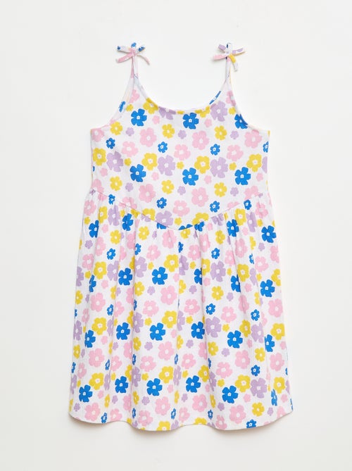 Vestido de tirantes de algodón - Kiabi