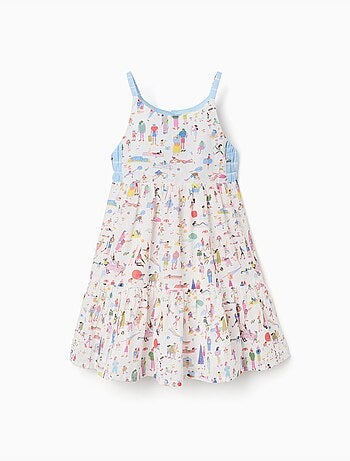 Vestido de tirantes de algodón con estampado Carolina Celas x Zippy