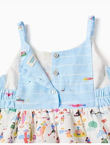 Vestido de tirantes de algodón con estampado Carolina Celas x Zippy