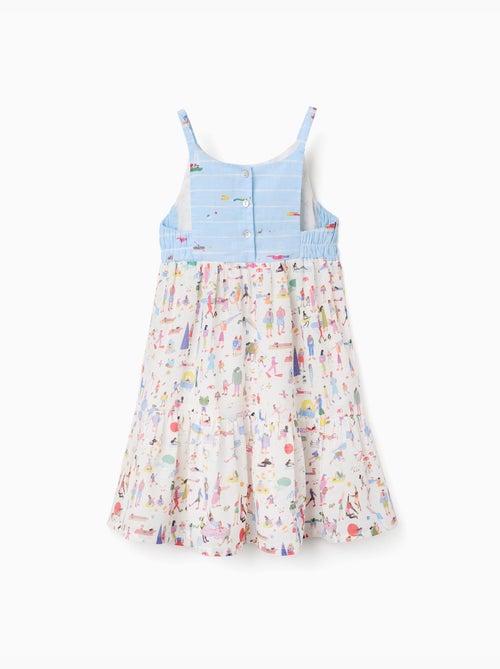 Vestido de tirantes de algodón con estampado Carolina Celas x Zippy - Kiabi