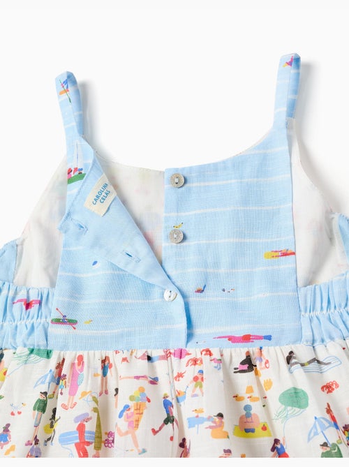 Vestido de tirantes de algodón con estampado Carolina Celas x Zippy - Kiabi