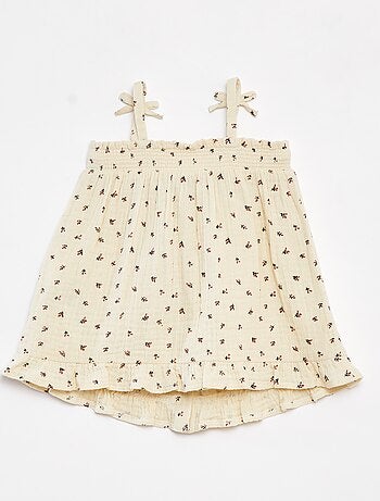 Vestido de tirantes de gasa de algodón