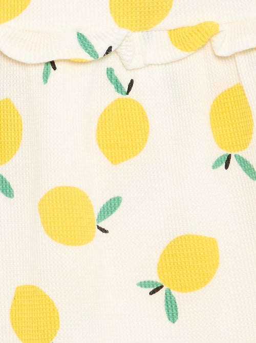 Vestido de tirantes de nido de abeja - Kiabi