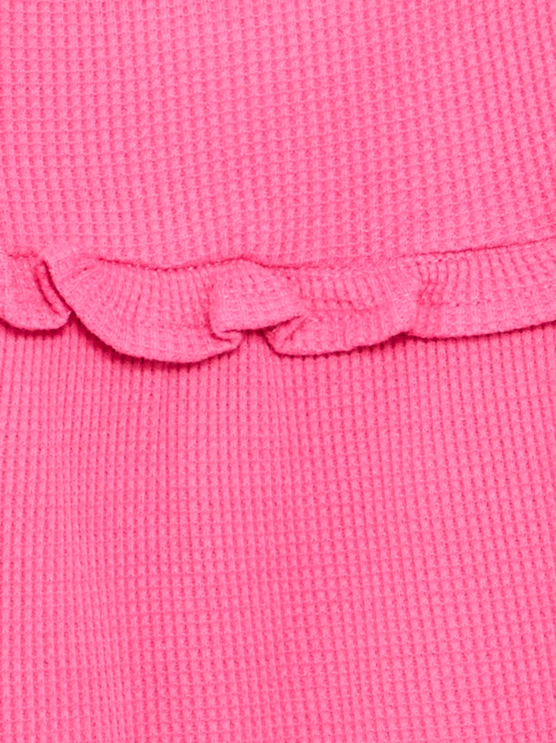 Vestido de tirantes de nido de abeja Rosa - Kiabi