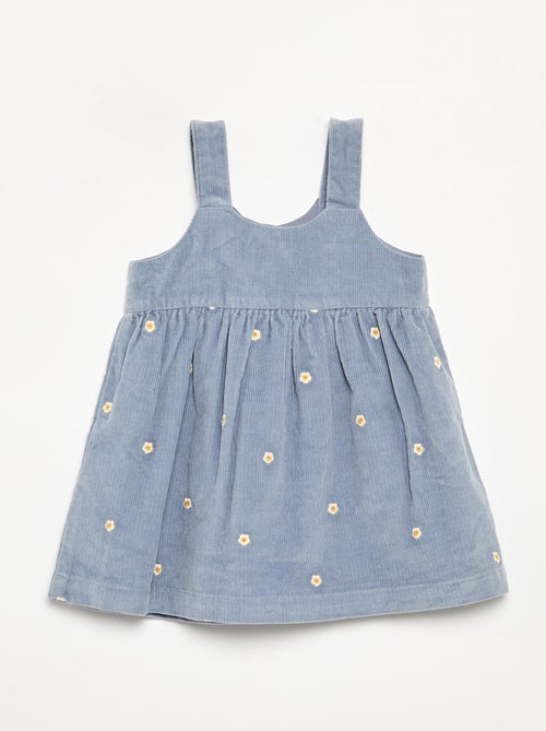 Vestido de tirantes de pana - Kiabi
