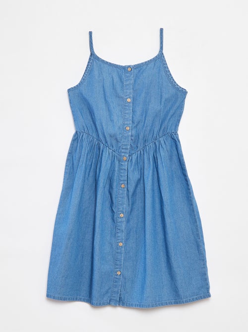 Vestido de tirantes de tencel - Kiabi