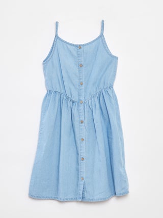 Vestido de tirantes de tencel