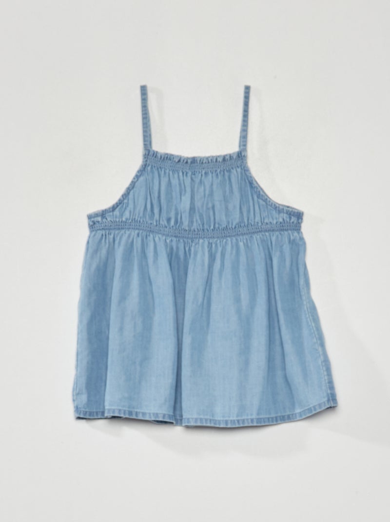 Vestido de tirantes finos Azul - Kiabi
