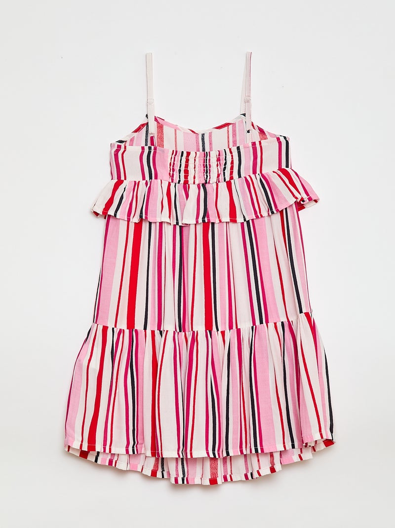 Vestido de tirantes finos Blanco - Kiabi