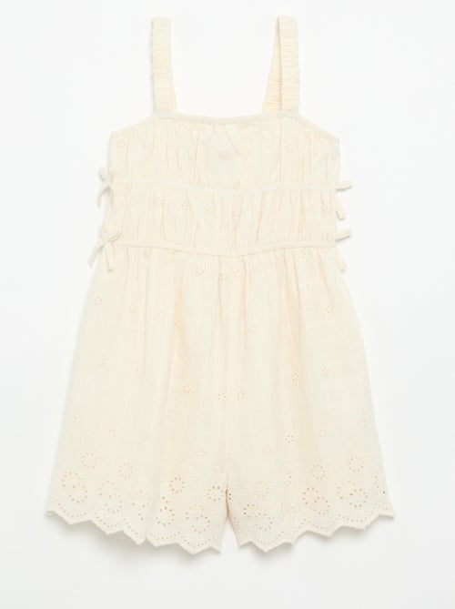 Vestido de tirantes finos con bordados all-over - Kiabi