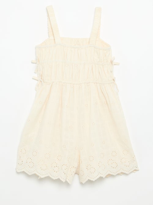 Vestido de tirantes finos con bordados all-over - Kiabi