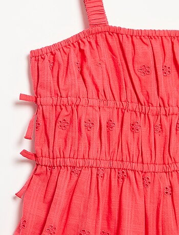 Vestido de tirantes finos con bordados all-over