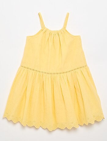 Vestido de tirantes finos no ajustables con bordados