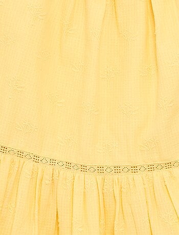 Vestido de tirantes finos no ajustables con bordados