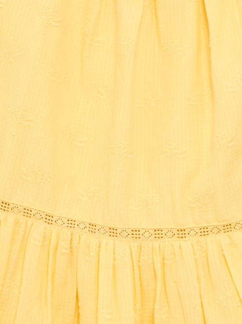 Vestido de tirantes finos no ajustables con bordados - Kiabi