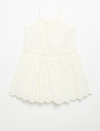 Vestido de tirantes finos no ajustables con bordados