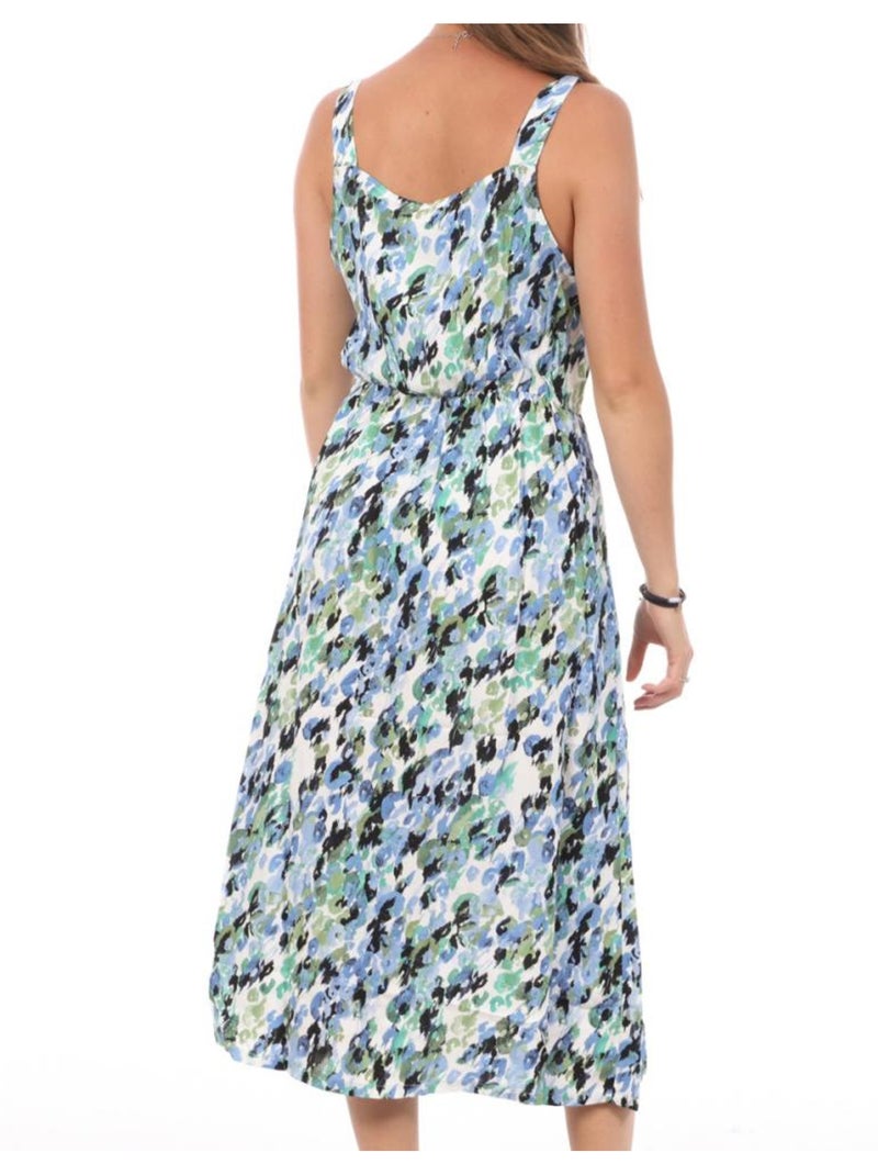 Vestido de Tirantes Vero Moda con Estampado Floral para Mujer Azul - Kiabi