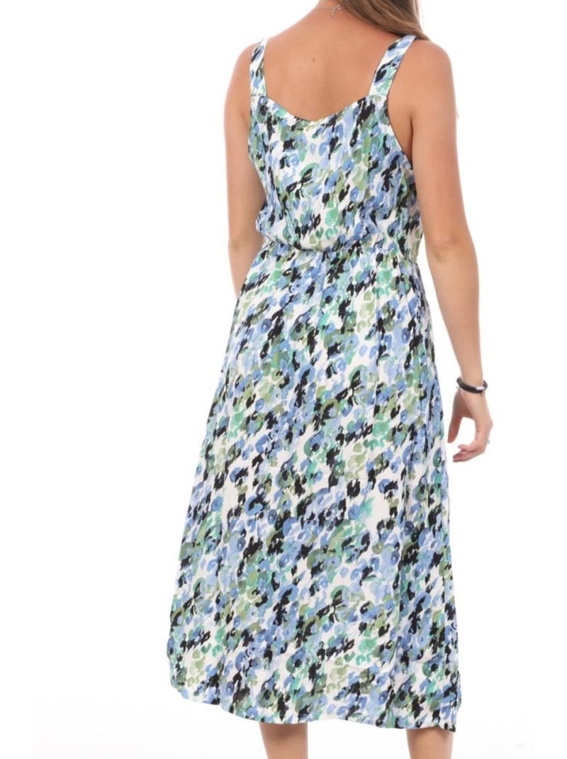 Vestido de Tirantes Vero Moda con Estampado Floral para Mujer Azul - Kiabi
