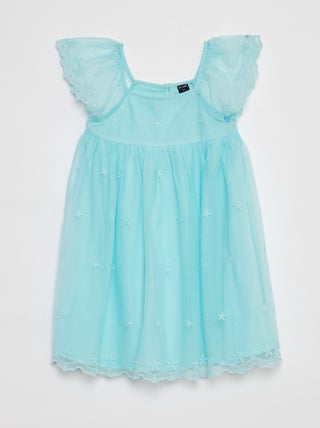 Vestido de tul bordado