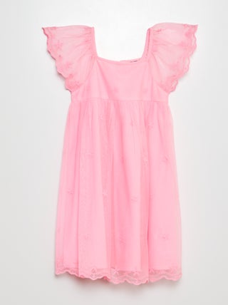 Vestido de tul bordado