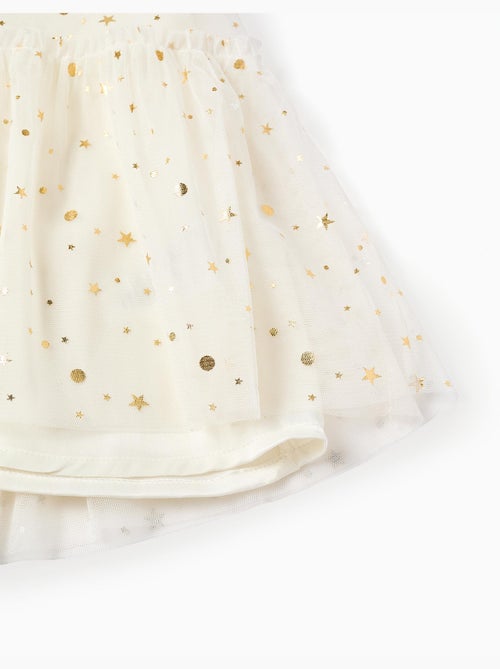 Vestido de tul sin mangas con volantes y estrellas - Kiabi