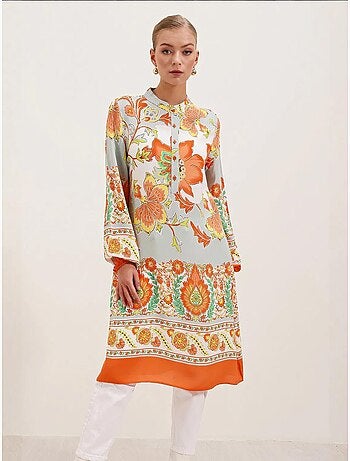 Vestido de viscosa estampado bdart