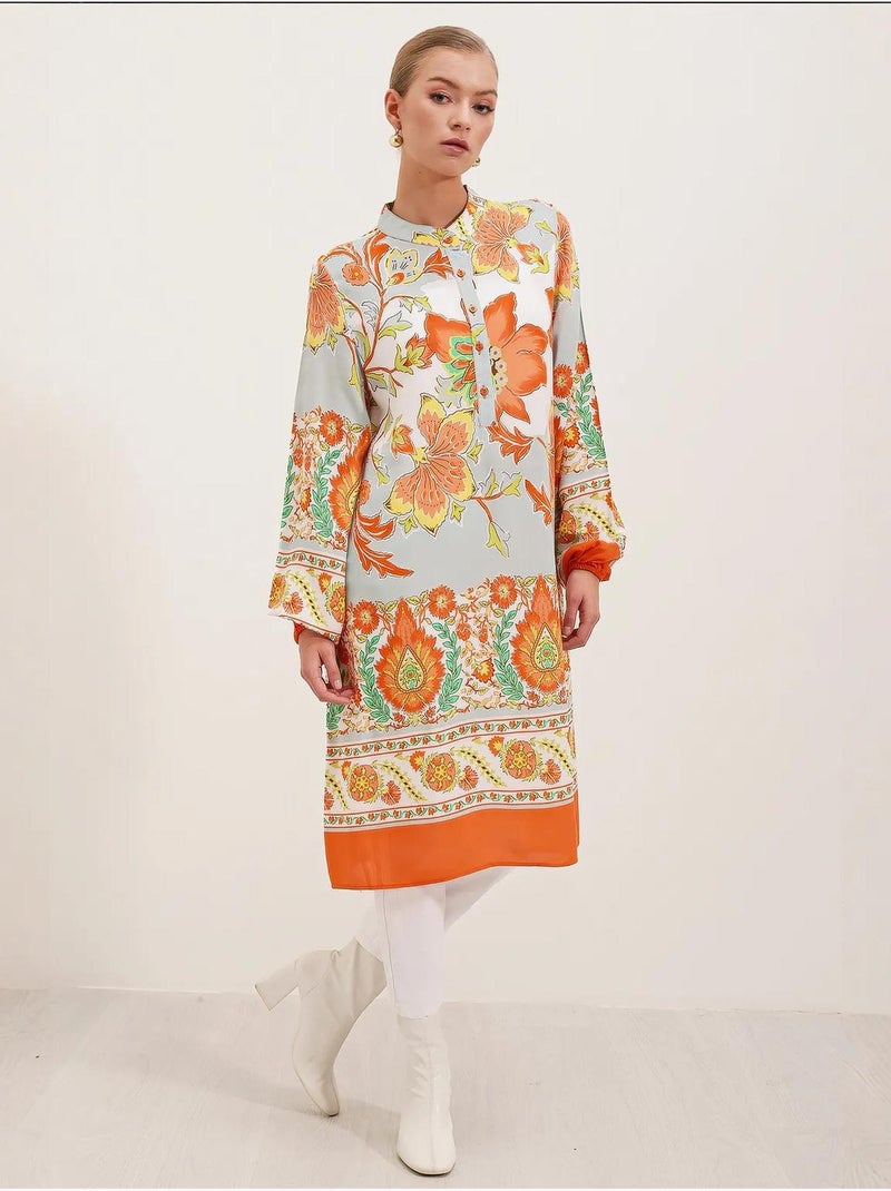 Vestido de viscosa estampado bdart Naranja mandarina - Kiabi