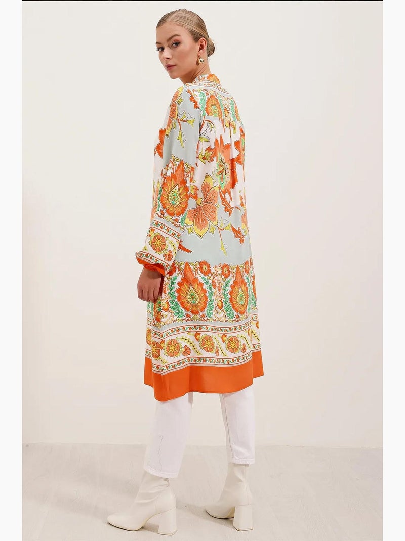 Vestido de viscosa estampado bdart Naranja mandarina - Kiabi