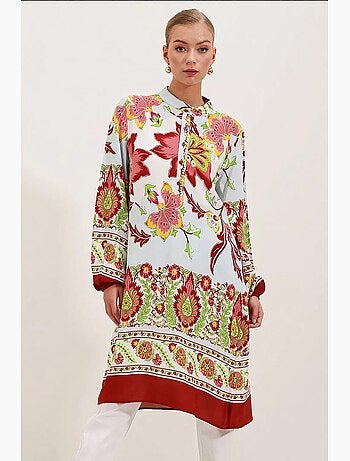 Vestido de viscosa estampado bdart