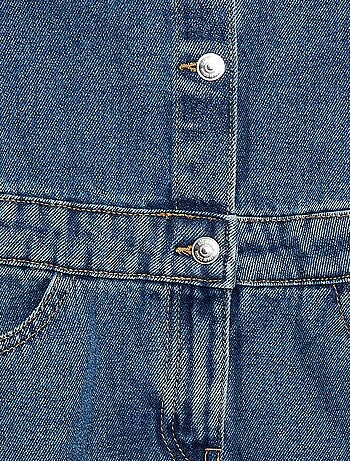 Vestido denim con cuello camisero