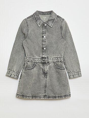 Vestido denim con cuello camisero