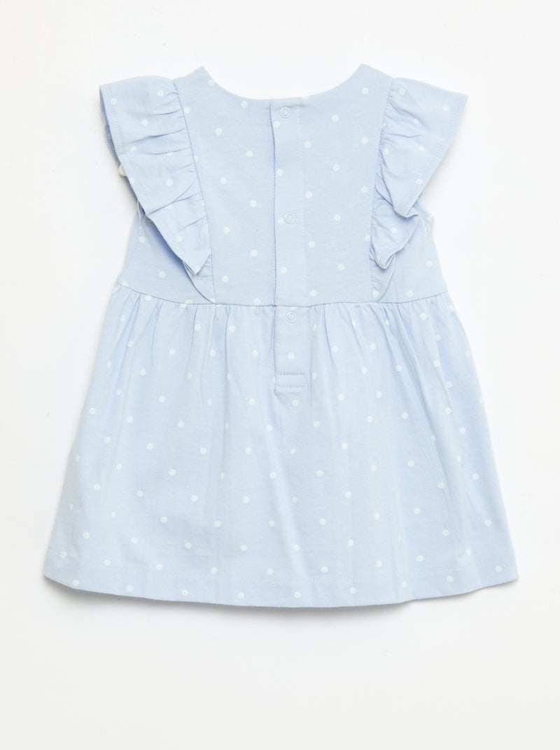 Vestido 'Disney' con volantes en algodón ligero Lila - Kiabi