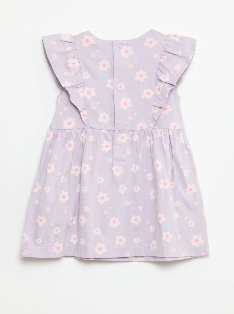 Vestido 'Disney' con volantes en algodón ligero Purpura - Kiabi