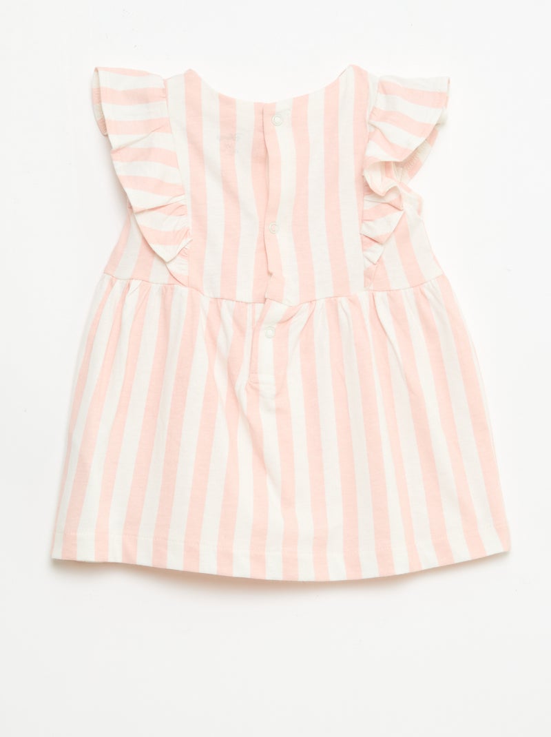 Vestido 'Disney' con volantes en algodón ligero Rosa - Kiabi
