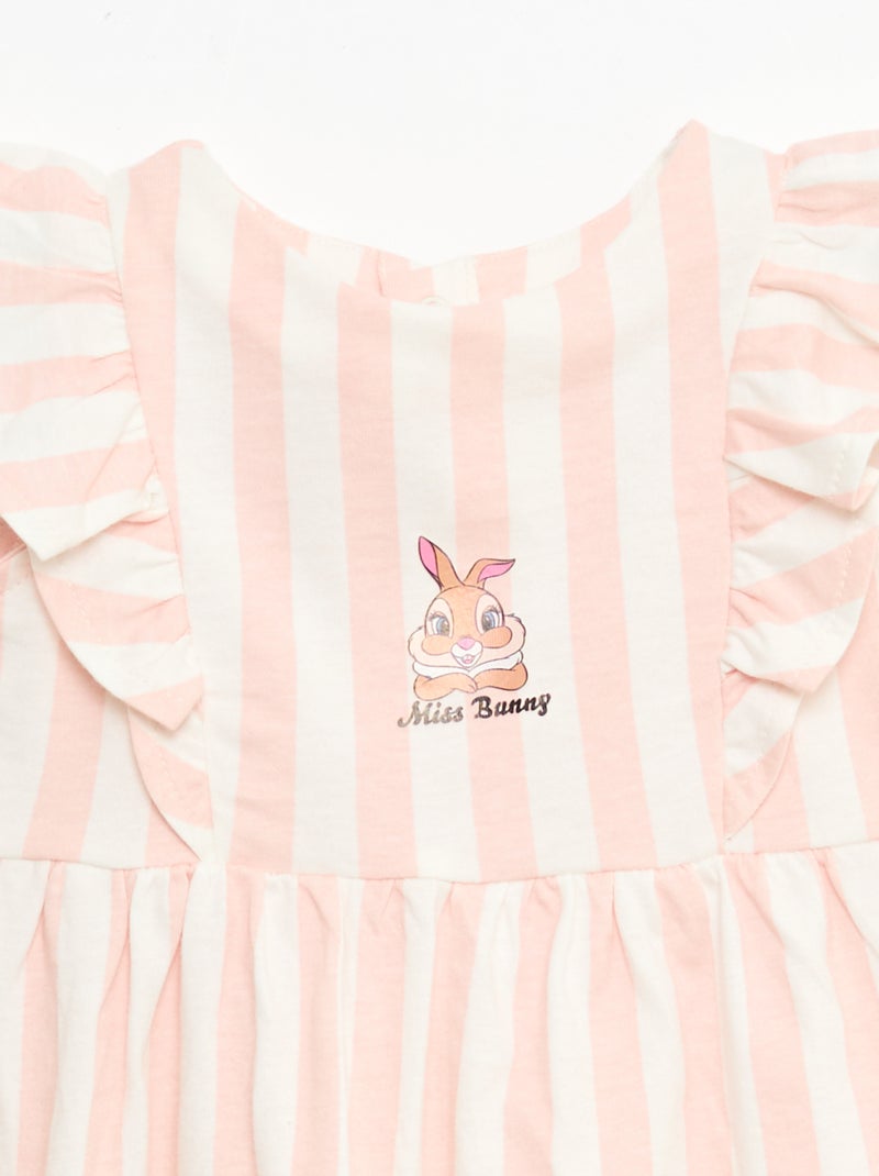 Vestido 'Disney' con volantes en algodón ligero Rosa - Kiabi