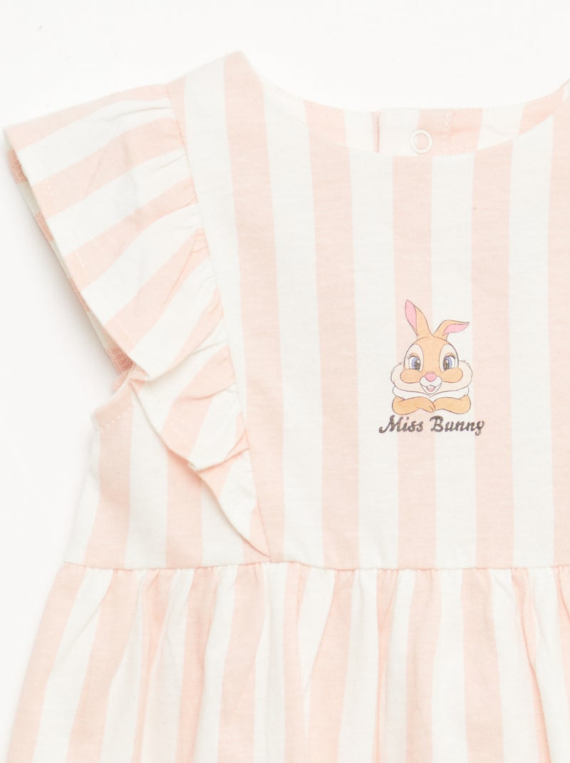 Vestido 'Disney' con volantes en algodón ligero Rosa - Kiabi